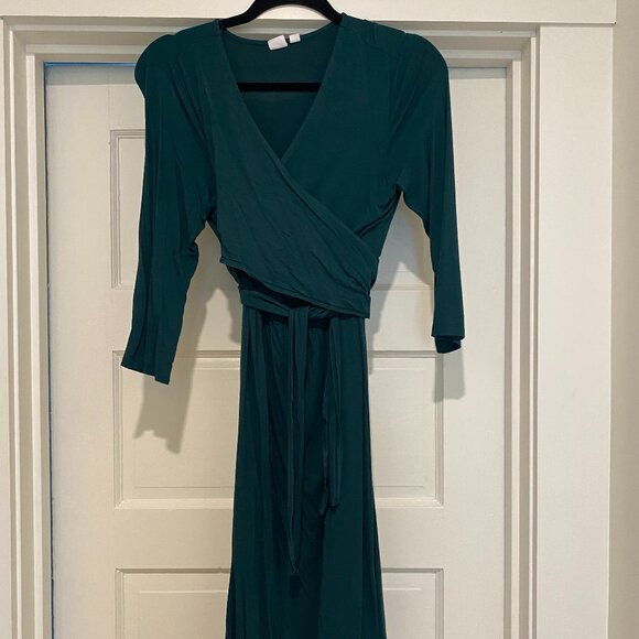 Jersey Wrap Maternity Dress - Picture 1 of 3
